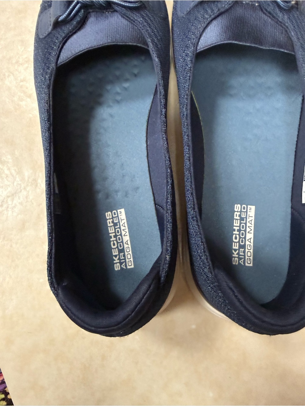 Navy blue Skechers On-the-GO Flex - Peony slip-on shoes 81/2 - Picture 6 of 8
